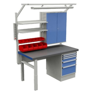 Treston Steel Workbench Adjustable Height 850 mm x 1.5 m x 750 mm C13041316