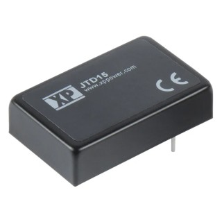 XP Power Isolated DC/DC Converter 15V DC Output, 500 mA, 75V DC Max Input, 15W, Through Hole Mount, Operating Temp JTD15