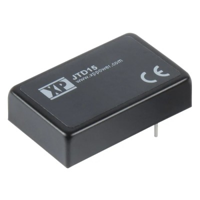 XP Power Isolated DC/DC Converter 15V DC Output, 500 mA, 75V DC Max Input, 15W, Through Hole Mount, Operating Temp JTD15
