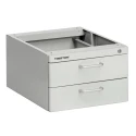 Treston Drawer Unit 2 Steel Cabinet with 2 Composite Board Drawers and Aluminium Handles 245 mm x 370 mm x 460 mm LMC02