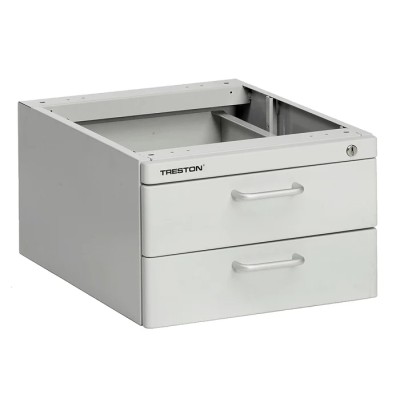 Treston Drawer Unit 2 Steel Cabinet with 2 Composite Board Drawers and Aluminium Handles 245 mm x 370 mm x 460 mm LMC02