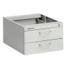 Treston Drawer Unit 2 Steel Cabinet with 2 Composite Board Drawers and Aluminium Handles 245 mm x 370 mm x 460 mm LMC02