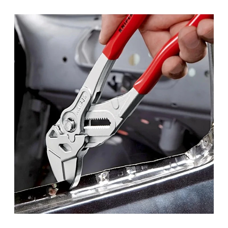 Knipex 1-Piece Plier Wrench, 150mm Overall Length, 27mm Smooth Jaw Chrome Vanadium Steel 86 03 150