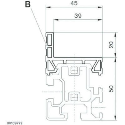 Bosch Rexroth Profile Rail 3 m Length x 45mm Width x 70 mm Height 3 842 993 512/3000