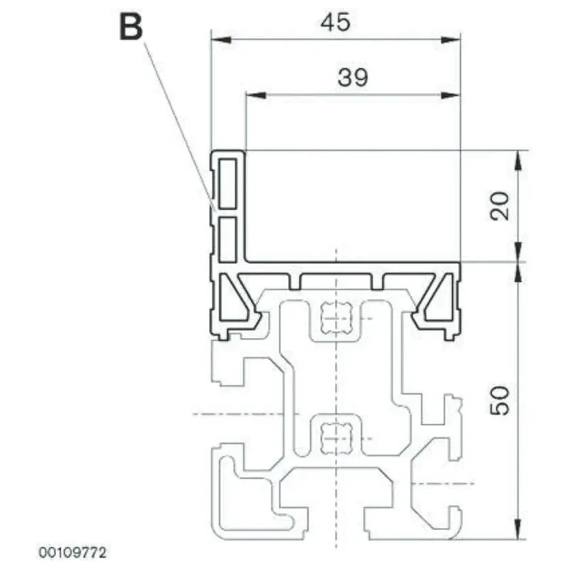 Bosch Rexroth Profile Rail 3 m Length x 45mm Width x 70 mm Height 3 842 993 512/3000