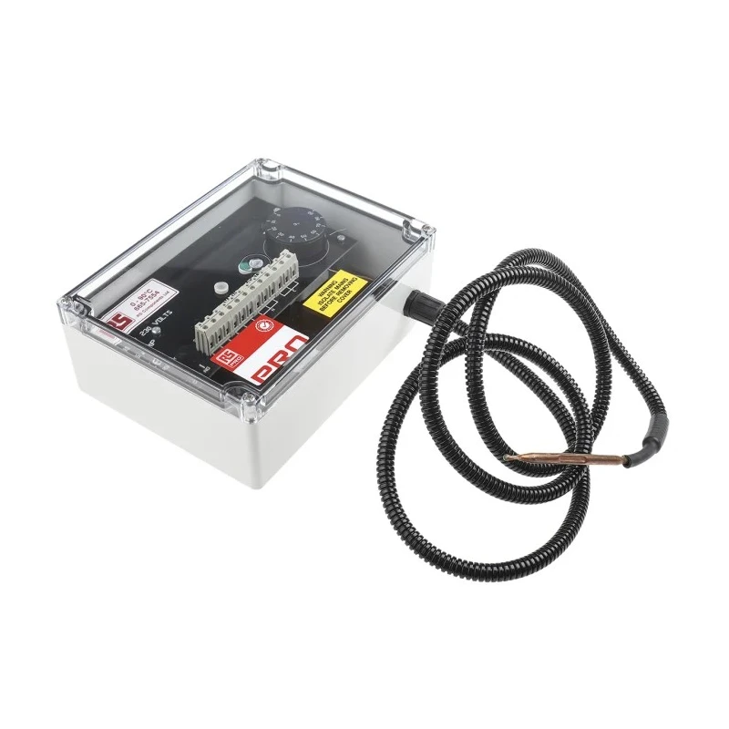 RS PRO Trace Heating Thermostat Junction Box Style 75 mm x 200 mm x 150 mm, 0°C to 90°C IP65 665-7554