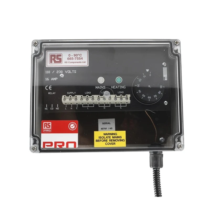 RS PRO Trace Heating Thermostat Junction Box Style 75 mm x 200 mm x 150 mm, 0°C to 90°C IP65 665-7554