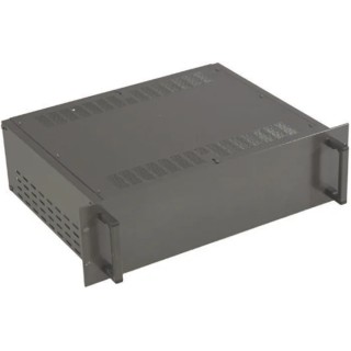 RS PRO 1U 19 Inch Rack Mount Case Ventilated Steel Enclosure with Aluminium Front Panel 483x90x44 mm 665-7706