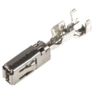 TE Connectivity AMP MCP 2.8 Series Female Crimp Terminal, 22A, 15 AWG Min Crimp, 13 AWG Max, Tin Plated, Copper 1-968857-1