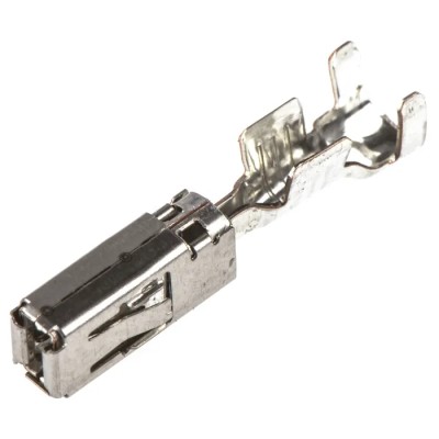 TE Connectivity AMP MCP 2.8 Series Female Crimp Terminal, 22A, 15 AWG Min Crimp, 13 AWG Max, Tin Plated, Copper 1-968857-1