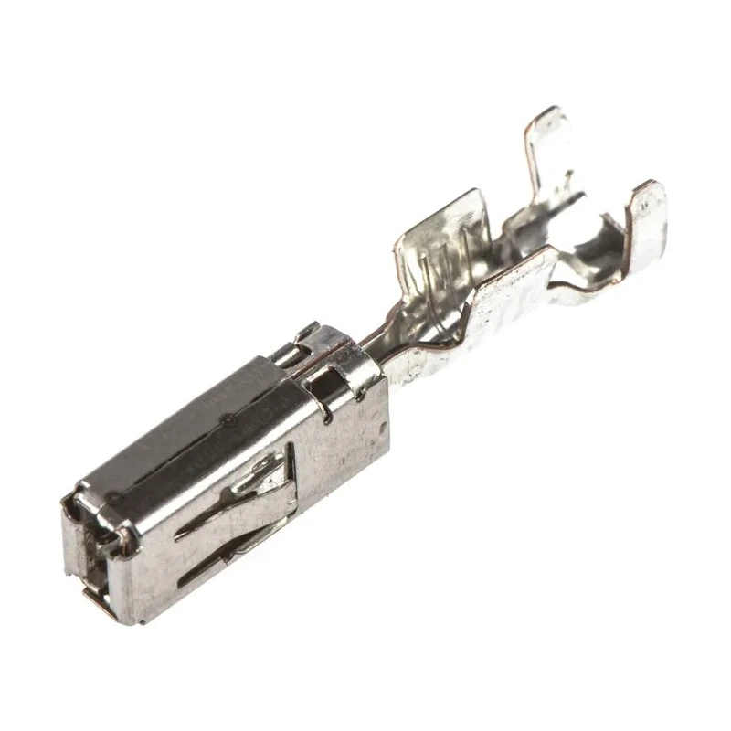 TE Connectivity AMP MCP 2.8 Series Female Crimp Terminal, 22A, 15 AWG Min Crimp, 13 AWG Max, Tin Plated, Copper 1-968857-1