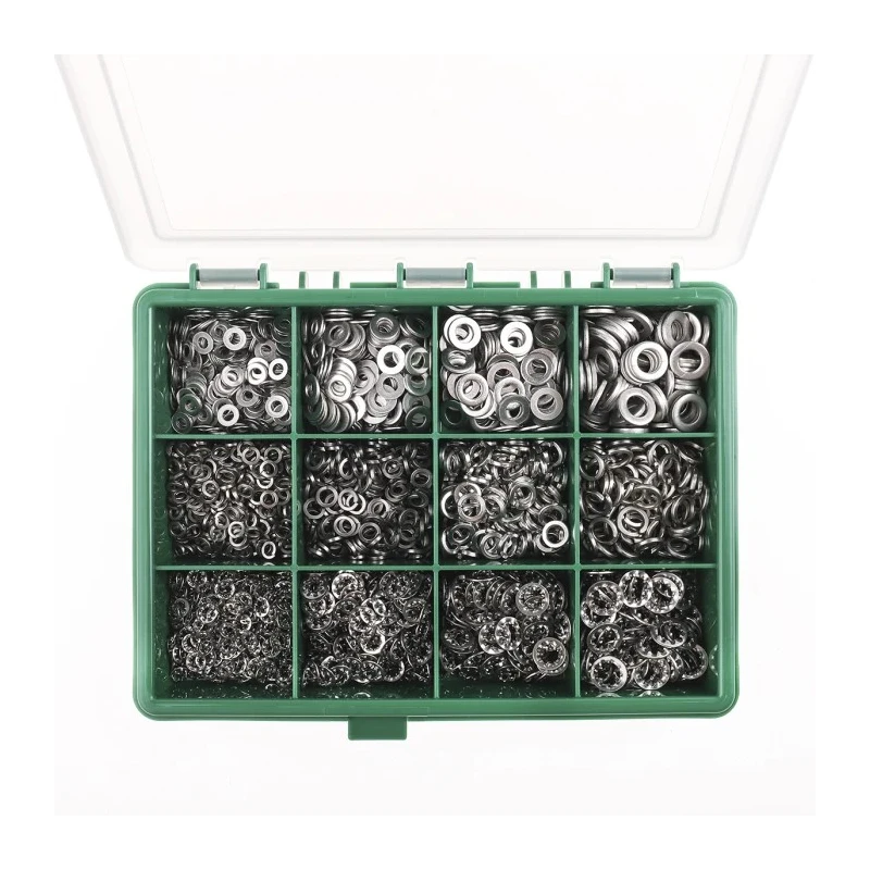 RS PRO Stainless Steel Washer Kit 1500 Pieces Internal Tooth, Plain and Spring Types 665-7321