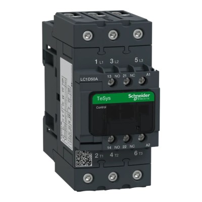 Schneider Electric LC1D Contactor, 48V AC Coil, 3-Pole, 50A, 22 kW, 3 NO, 690V AC 