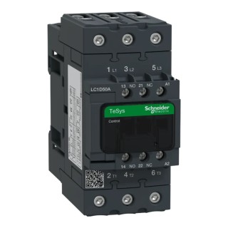 Schneider Electric Contactor 3-Pole 50A 22kW 115V AC Coil LC1D50AFE7