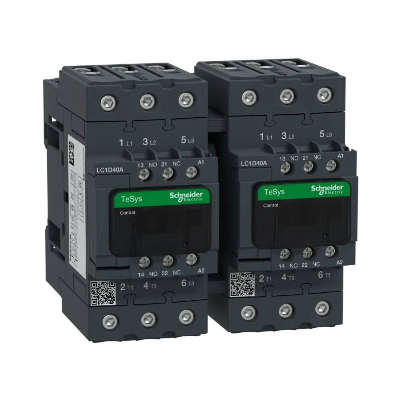 Schneider Electric TeSys LC2D40AE7 3-Pole Contactor, 48V AC Coil, 40A, 8.5 kW, 3 NO Auxiliary Contacts, 690V AC