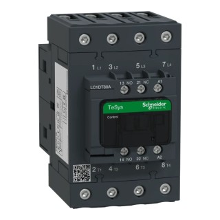 Schneider Electric LC1D Contactor, 24V AC Coil, 4-Pole, 80A, 10.2W Power Rating, 4 NO, 690V AC LC1DT80AB7