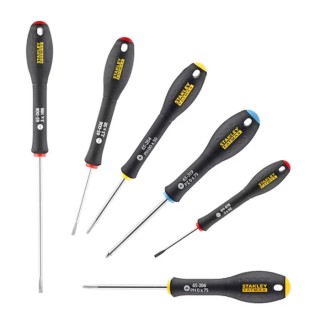 Stanley Precision Screwdriver Set Phillips, Pozidriv, Slotted 6-Piece 0-65-492