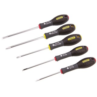 Stanley Tools Standard Screwdriver Set, 5-Piece with Parallel Tips 4 mm, 3.5 mm, 5.5 mm & Phillips PH1, PH2 0-65-440