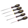 Stanley Tools Standard Screwdriver Set, 5-Piece with Parallel Tips 4 mm, 3.5 mm, 5.5 mm & Phillips PH1, PH2 0-65-440
