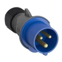 Amphenol Industrial Easy & Safe Blue Cable Mount 2P+PE Straight Industrial Power Connector 16A 230V 2CMA101947R1000 IP44