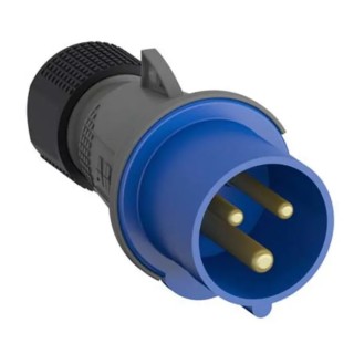 Amphenol Industrial Easy & Safe Blue Cable Mount 2P+PE Straight Industrial Power Connector 16A 230V 2CMA101947R1000 IP44