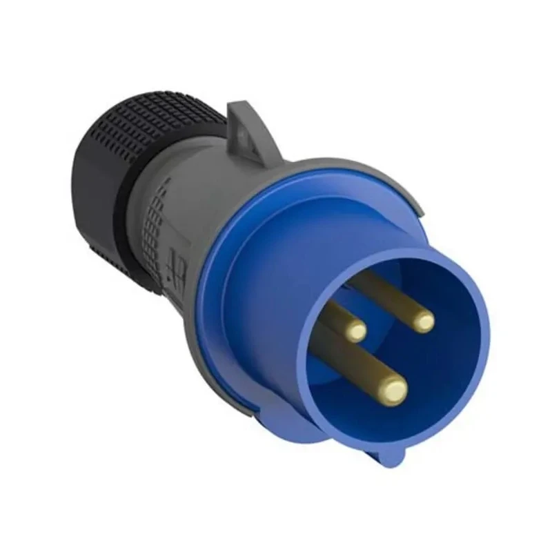 Amphenol Industrial Easy & Safe Blue Cable Mount 2P+PE Straight Industrial Power Connector 16A 230V 2CMA101947R1000 IP44