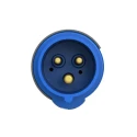 Amphenol Industrial Easy & Safe Blue Cable Mount 2P+PE Straight Industrial Power Connector 16A 230V 2CMA101947R1000 IP44