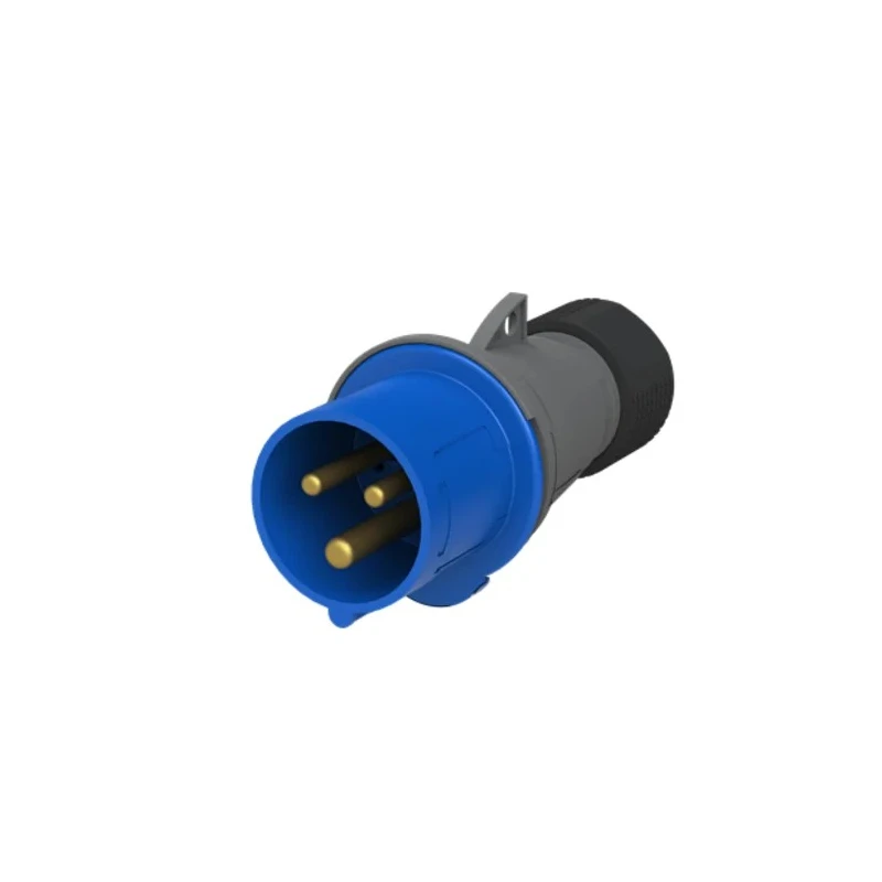 Amphenol Industrial Easy & Safe Blue Cable Mount 2P+PE Straight Industrial Power Connector 16A 230V 2CMA101947R1000 IP44