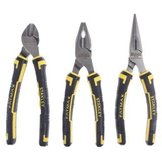 Stanley 3-Piece Plier Set Combination Cutters Long Nose Pliers Heat Treated Chrome-Carbon Steel 4-84-488