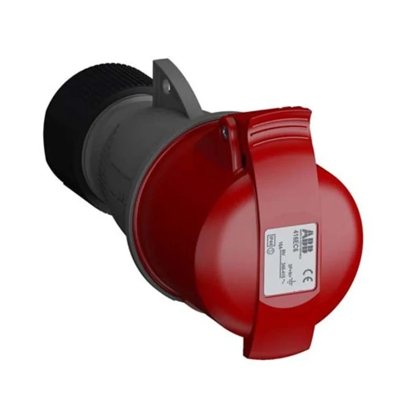 Amphenol Industrial Cable Mount Industrial Power Connector 16A 415V IP44 Red 3P+N+PE Easy & Safe IP44