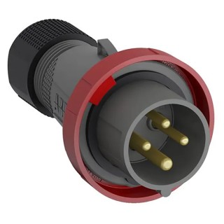 Amphenol Industrial Easy & Safe IP67 Red 3P+PE Straight Industrial Power Connector 16A 415V 2CMA101080R1000 316EP6W