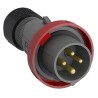Amphenol Industrial Easy & Safe IP67 Red 3P+PE Straight Industrial Power Connector 16A 415V 2CMA101080R1000 316EP6W