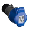 Amphenol Industrial Cable Mount Industrial Power Connector 2P+PE 16A 230V IP44 Blue Easy & Safe Series IP44
