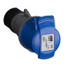Amphenol Industrial Cable Mount Industrial Power Connector 2P+PE 16A 230V IP44 Blue Easy & Safe Series IP44