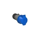 Amphenol Industrial Cable Mount Industrial Power Connector 2P+PE 16A 230V IP44 Blue Easy & Safe Series IP44