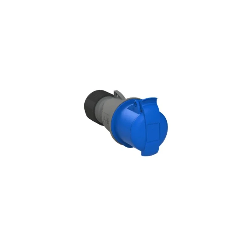 Amphenol Industrial Cable Mount Industrial Power Connector 2P+PE 16A 230V IP44 Blue Easy & Safe Series IP44