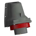 Amphenol Industrial Easy & Safe Red Wall Mount 3P+N+PE Right Angle Industrial Power Connector 32A 415V 2CMA101206R1000 IP67
