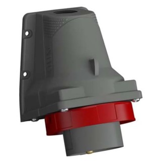 Amphenol Industrial Easy & Safe Red Wall Mount 3P+N+PE Right Angle Industrial Power Connector 32A 415V 2CMA101206R1000 IP67