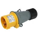 Amphenol Industrial Easy & Safe Yellow Cable Mount 2P+PE Straight Industrial Power Connector 16A 110V 2CMA101946R1000 IP44