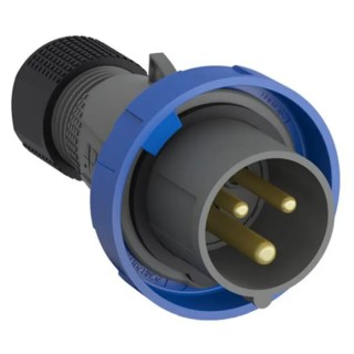 Amphenol Industrial Easy & Safe Blue Cable Mount 2P+PE Straight Industrial Power Connector 32A 230V 2CMA101095R1000 IP67