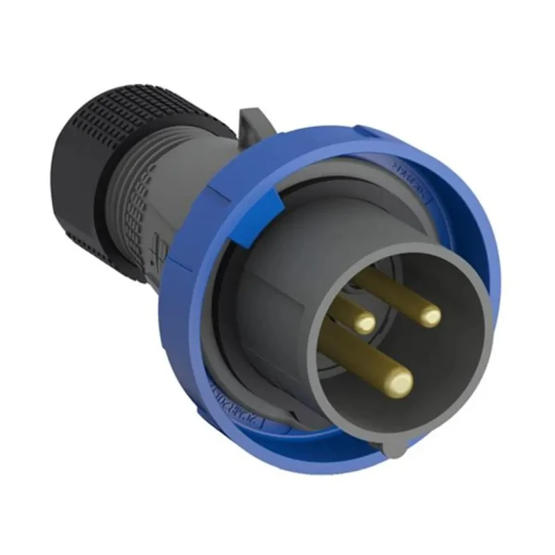 Amphenol Industrial Easy & Safe Blue Cable Mount 2P+PE Straight Industrial Power Connector 32A 230V 2CMA101095R1000 IP67