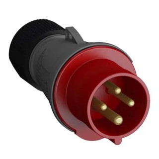Amphenol Industrial Easy & Safe IP44 Red Cable Mount 3P+PE Straight Industrial Power Connector 32A 415V IP44