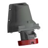 Amphenol Industrial Wall Mount Industrial Power Connector 3P+N+PE 16A 415V IP67 Red Easy & Safe 2CMA101230R1000 416ERS6W