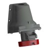 Amphenol Industrial Wall Mount Industrial Power Connector 32A 230V IP67 Red, 3P+PE Easy & Safe IP67
