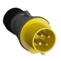 Amphenol Industrial Easy & Safe IP44 Yellow Cable Mount 3P+PE Straight Industrial Power Connector 16A 110V IP44