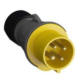 Amphenol Industrial Easy & Safe IP44 Yellow Cable Mount 3P+PE Straight Industrial Power Connector 16A 110V IP44