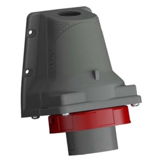 Amphenol Industrial Easy & Safe Red Wall Mount 3P+PE Right Angle Industrial Power Connector 32A 415V 2CMA101197R1000 IP67