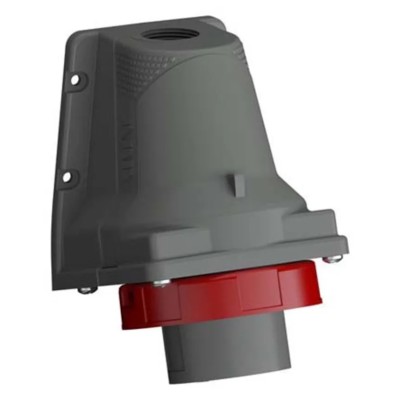 Amphenol Industrial Easy & Safe Red Wall Mount 3P+PE Right Angle Industrial Power Connector 32A 415V 2CMA101197R1000 IP67