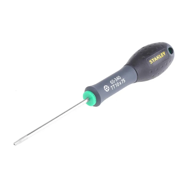 Stanley Standard Screwdriver with T10 Tip, 75 mm Chrome Vanadium Steel Blade, Insulated Bi-Material Handle 1-65-340