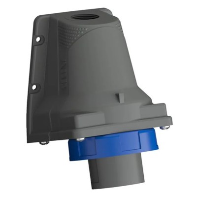 Amphenol Industrial Easy & Safe Blue Wall Mount 2P+PE Right Angle Industrial Power Connector 16A 230V 2CMA101166R1000 IP67